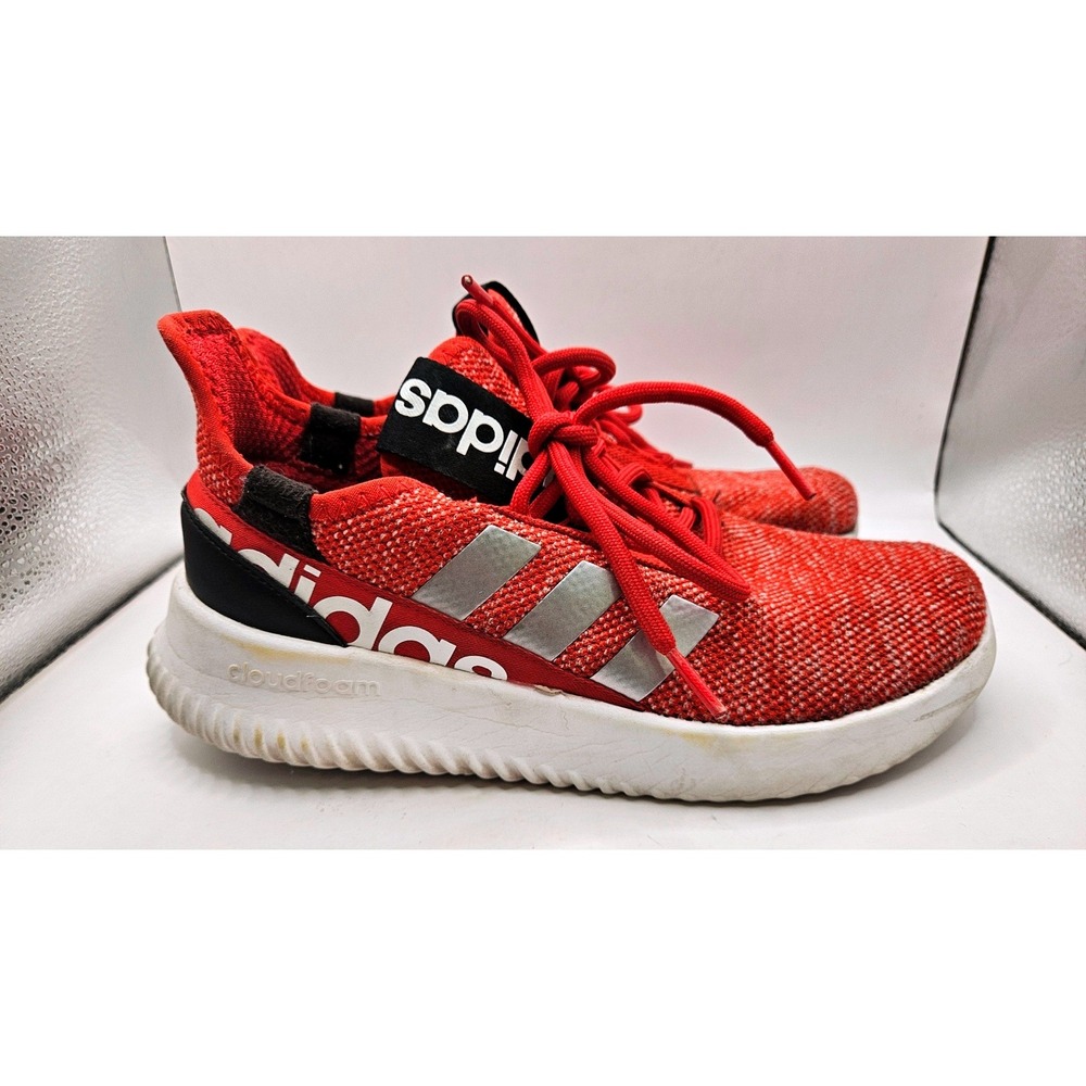 Adidas Cloudfoam Ultimate Red White Knit Sneakers Womens Size 6 Running #376